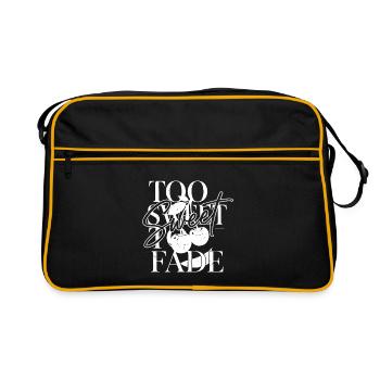 Zu süß Fade - Retro Tasche - Schwarz/Gold - Vorne