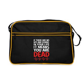 Notfall Krankenschwester Ambulanz - Retro Tasche - Schwarz/Gold - Vorne