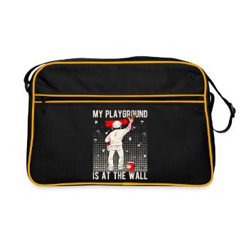 House Painter Dad Unique Gifts - Retro Tasche - Schwarz/Gold - Vorne