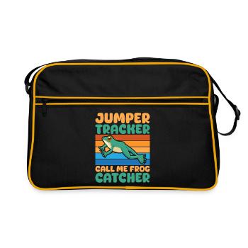 Frog Catcher Jumper Tracker Call Me Catcher Frog - Retro Tasche - Schwarz/Gold - Vorne