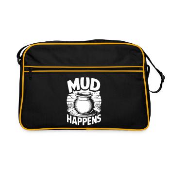 Pottery Artists Mud Happens Pottery - Retro Tasche - Schwarz/Gold - Vorne