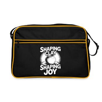 Pottery Artists Shaping Joy Pottery - Retro Tasche - Schwarz/Gold - Vorne
