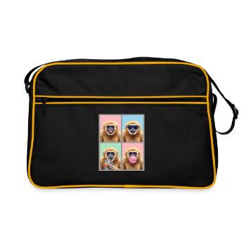 Gibbons Gibbon - Retro Tasche - Schwarz/Gold - Vorne