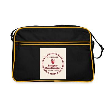 Sangria Liebe - Retro Tasche - Schwarz/Gold - Vorne