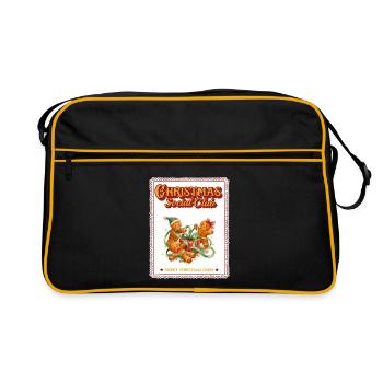 Christmas Social Club Lebkuchen Geschenke Retro - Retro Tasche - Schwarz/Gold - Vorne