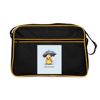 Nice Weather for Ducks – Enten Poster - Retro Tasche - Schwarz/Gold - Vorne