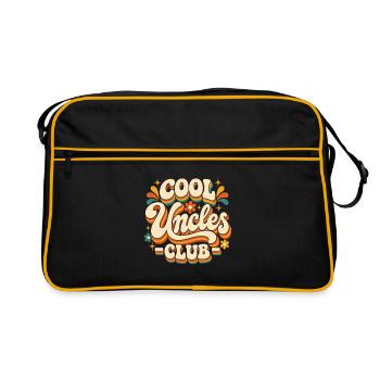 Cool Uncles Club Retro Logo - Retro Tasche - Schwarz/Gold - Vorne
