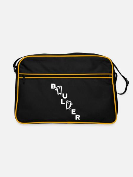 Klettern Bouldern Berge - Retro Tasche - Schwarz/Gold