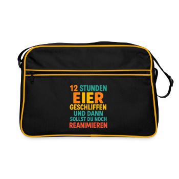 12 hours duty - Retro Bag - black/gold - Front