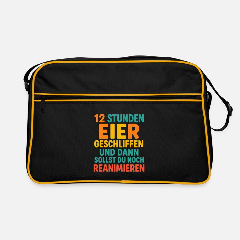 12 Stunden dienst Retro Tasche