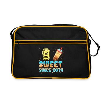 9e anniversaire Bubble Tee - Sac Retro - noir/or - Devant