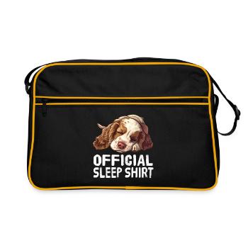 Offizielles Schlafshirt Englischer Cocker Englisch - Retro Tasche - Schwarz/Gold - Vorne