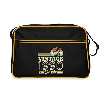 Vintage 1990 Classic, Cadeau D'anniversaire 33 Ans - Sac Retro - noir/or - Devant