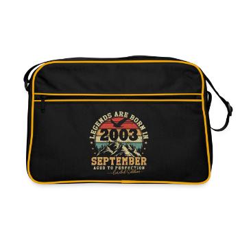 Septembre 2003 vintage rétro anniversaire 2003 - Sac Retro - noir/or - Devant