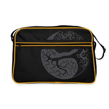 Cadeau de l'arbre de vie Yin Yang - Sac Retro - noir/or - Devant
