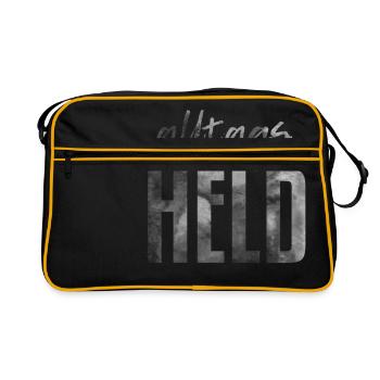 Alltags Held - Retro Tasche - Schwarz/Gold - Vorne