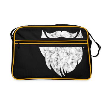 Moustaches barbe moustache hipster - Sac Retro - noir/or - Devant