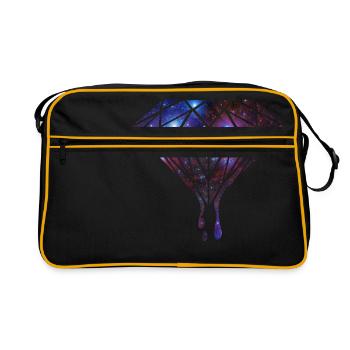 Univers de galaxie - hipster - diamant - diamant- - Sac Retro - noir/or - Devant