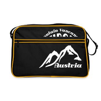 Mountain Vacancies - Tirol Austria Österreich - Retro Tasche - Schwarz/Gold - Vorne