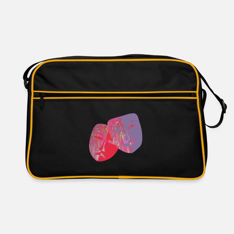masken e 61 - Retro Tasche - Schwarz/Gold