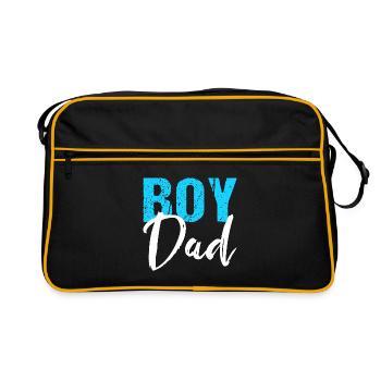 Boy Dad Son Father Papa - Retro Bag - black/gold - Front