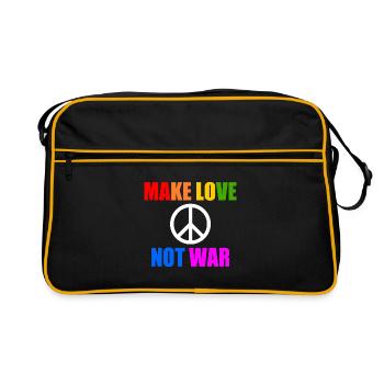 Make love not war - Sac Retro - noir/or - Devant
