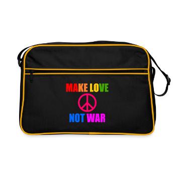 Make love not war - Sac Retro - noir/or - Devant
