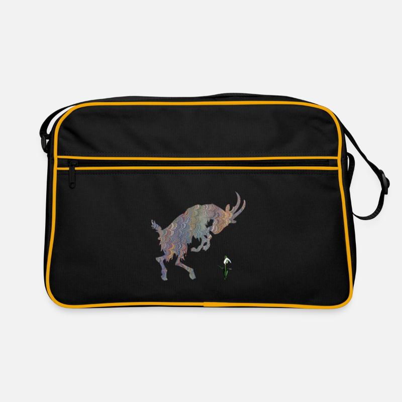 goat with snowdrop e 49 Retro Bag