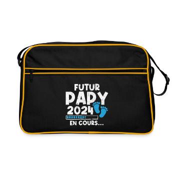 Futur Papy 2024 En Cours - Sac Retro - noir/or - Devant
