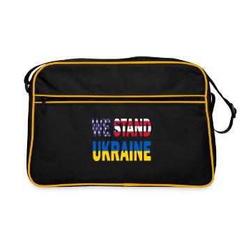 Amérique États-Unis Nous soutenons l’Ukraine Zelensky - Sac Retro - noir/or - Devant