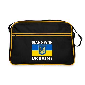 Stand with ukraine - Sac Retro - noir/or - Devant