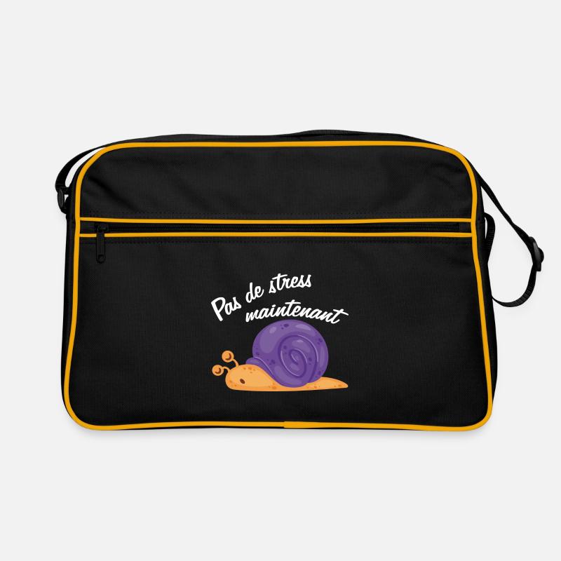 Pas de stress un drôle d'escargot qui dort Sac Retro