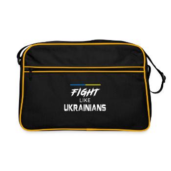 Fight Like Ukrainians - Retro Bag - black/gold - Front