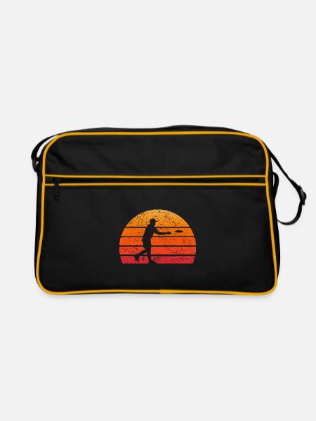 Cadeau rétro frisbee disc golf - Sac Retro - noir/or