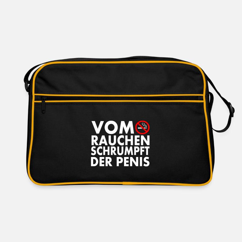 Vom rauchen schrumpft der penis Retro Tasche
