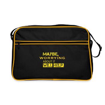 Maybe Worrying About It Will Help - Retro Bag - black/gold - Front