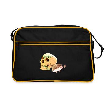 Little Curious Hedgehog - Retro Bag - black/gold - Front