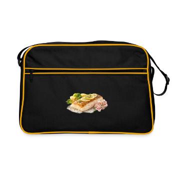 Lemon Dill Salmon Fillet - Retro Bag - black/gold - Front