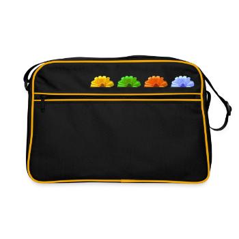 fleurs plantes fleurs jardin plantes garden2 - Sac Retro - noir/or - Devant