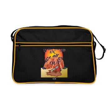 We all go in We all go out (ENGLISH) - Retro Bag - black/gold - Front