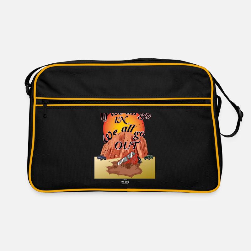 Nous entrons tous Nous sortons tous (ANGLAIS) Sac Retro