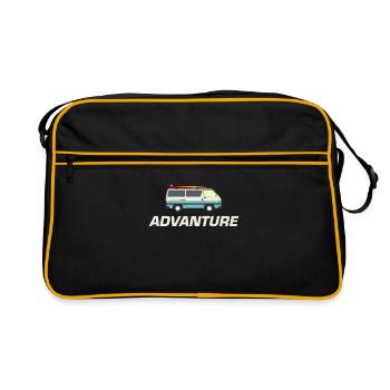 Van Life Van Dwellers Van Lifers - Retro Tasche - Schwarz/Gold - Vorne
