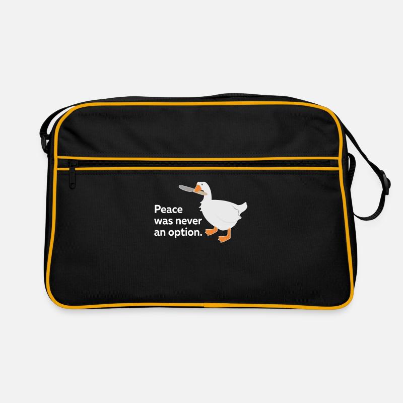 Peace Was Never An Option Goose Game - Retro Bag - black/gold