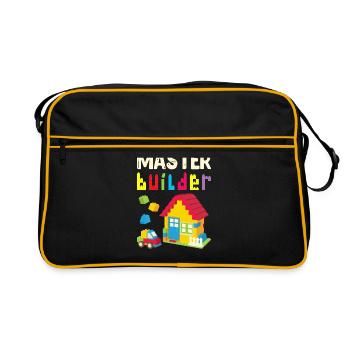 Cool Master Builder Drôles blocs de construction Cadeau Papa - Sac Retro - noir/or - Devant