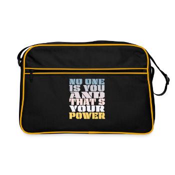 Personne n’est vous et c’est votre pouvoir - Sac Retro - noir/or - Devant