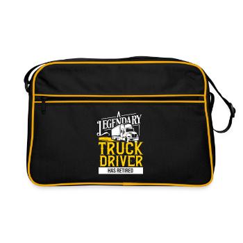 Truck Truck Driver Passion Pension Gift - Retro Bag - black/gold - Front
