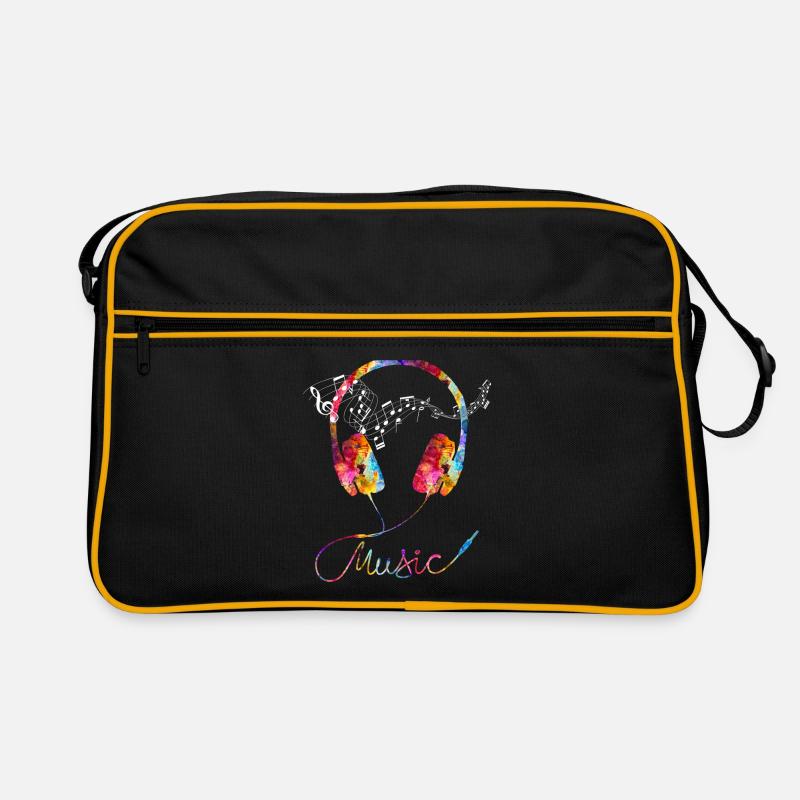 La musique - Sac Retro - noir/or
