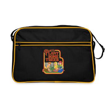 let's plant some trees - Retro Bag - black/gold - Front