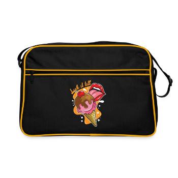 Lick it till - Retro Bag - black/gold - Front