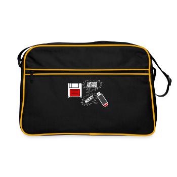 USB je suis votre père disquette drôle cadeau - Sac Retro - noir/or - Devant